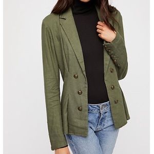 Free People summer weight linen jacket sz L